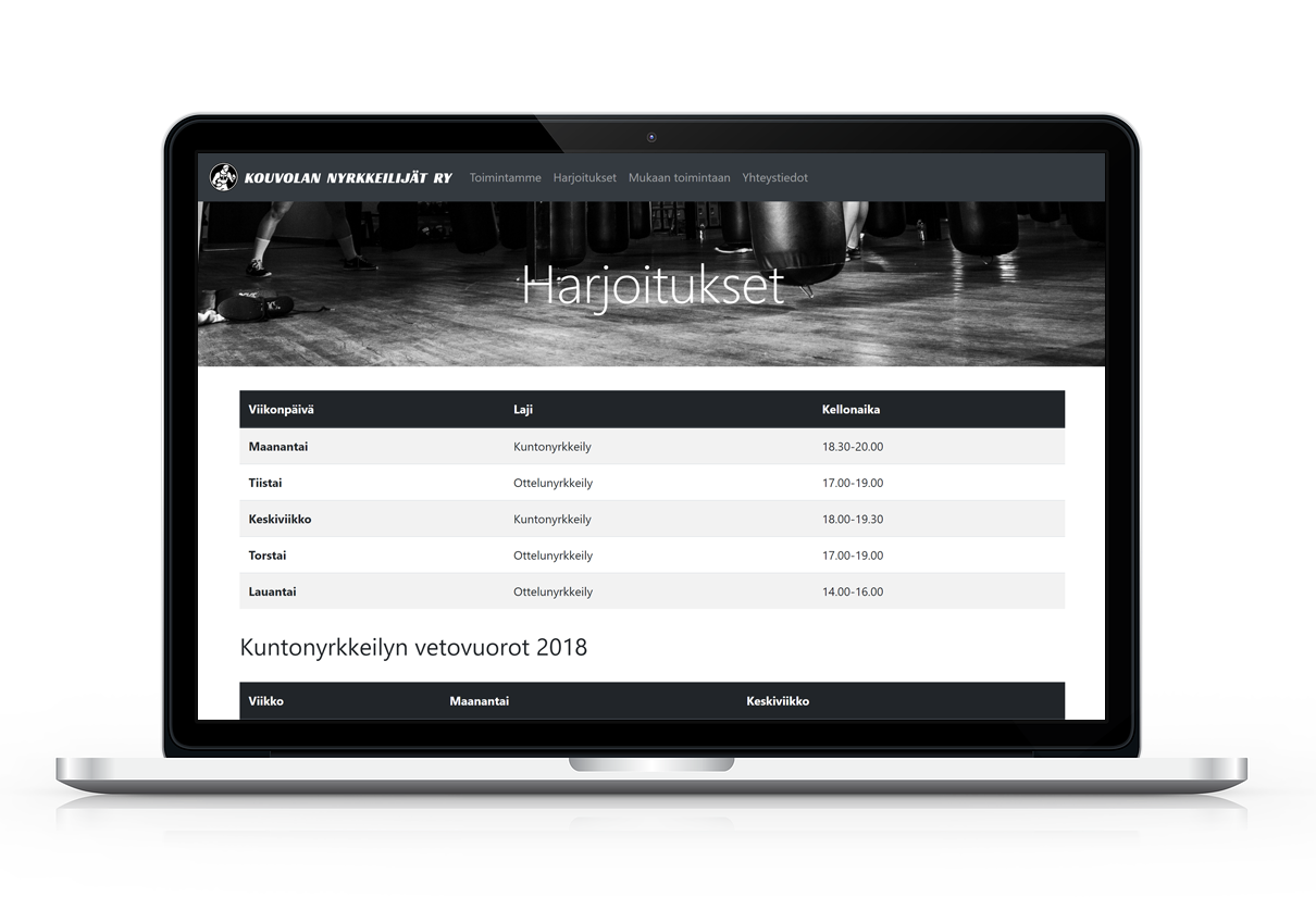 Kouvolan nyrkkeilijät harjoitukset