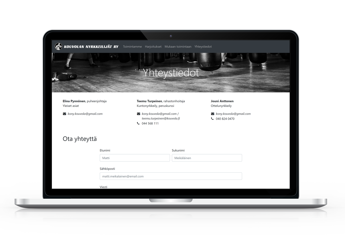 Kouvolan nyrkkeilijät yhteystiedot